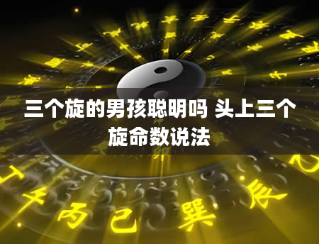 三个旋的男孩聪明吗 头上三个旋命数说法