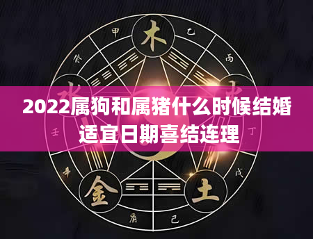 2022属狗和属猪什么时候结婚 适宜日期喜结连理