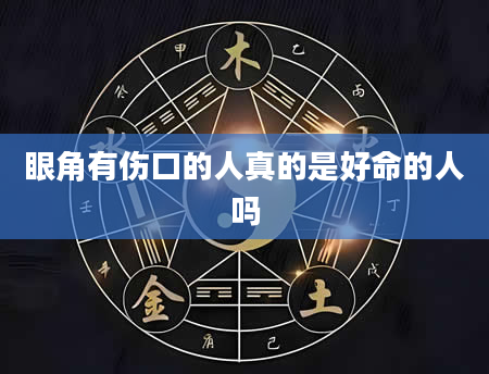 眼角有伤口的人真的是好命的人吗