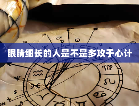 眼睛细长的人是不是多攻于心计