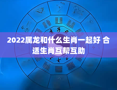 2022属龙和什么生肖一起好 合适生肖互帮互助