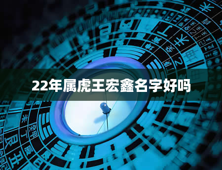 22年属虎王宏鑫名字好吗