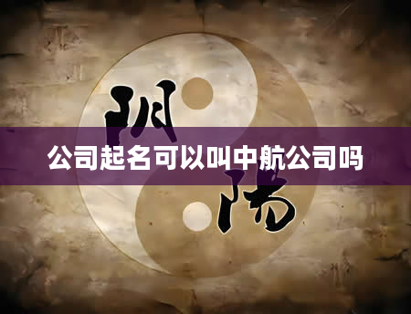 公司起名可以叫中航公司吗