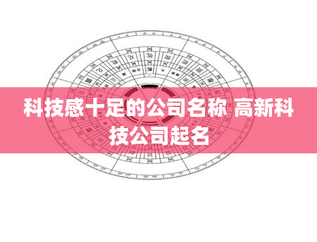 科技感十足的公司名称 高新科技公司起名