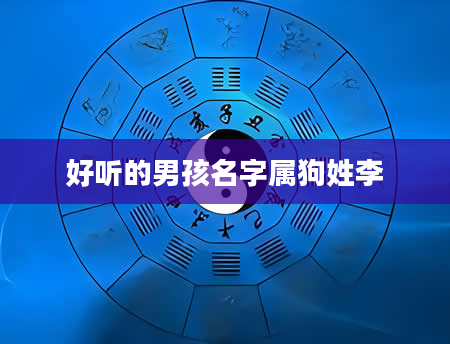 好听的男孩名字属狗姓李