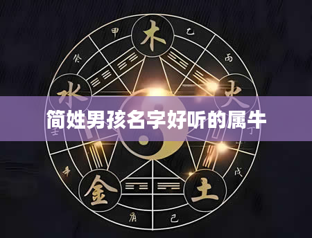 简姓男孩名字好听的属牛