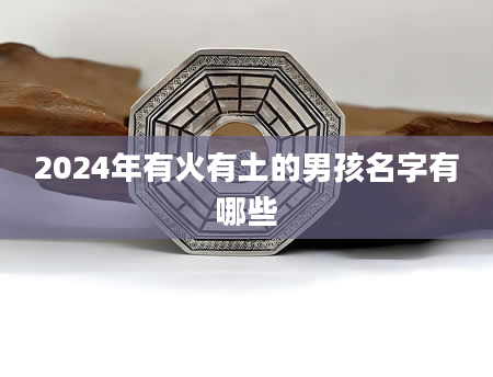 2024年有火有土的男孩名字有哪些