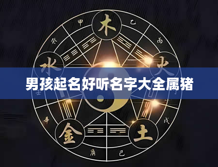 男孩起名好听名字大全属猪