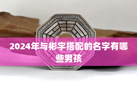 2024年与彬字搭配的名字有哪些男孩