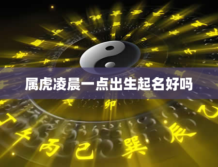 属虎凌晨一点出生起名好吗