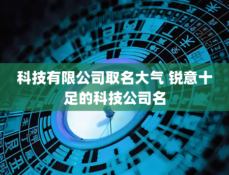 科技有限公司取名大气 锐意十足的科技公司名