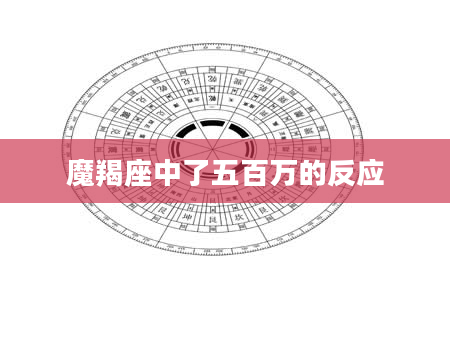 魔羯座中了五百万的反应