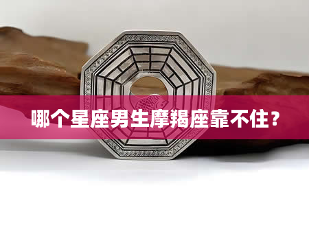 哪个星座男生摩羯座靠不住？