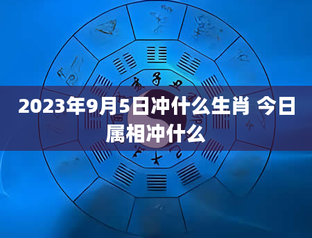 2023年9月5日冲什么生肖 今日属相冲什么