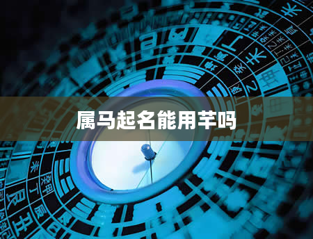 属马起名能用芊吗