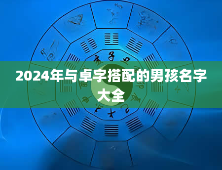 2024年与卓字搭配的男孩名字大全
