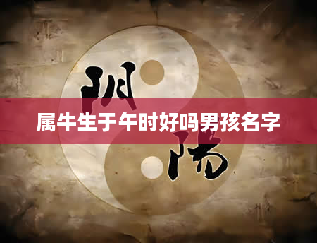 属牛生于午时好吗男孩名字
