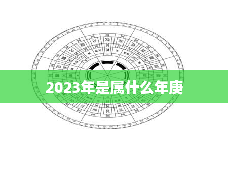 2023年是属什么年庚