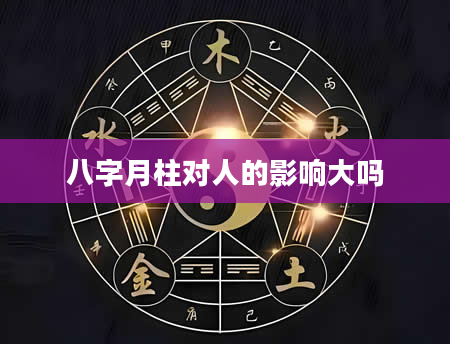八字月柱对人的影响大吗