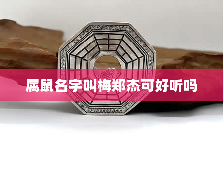 属鼠名字叫梅郑杰可好听吗