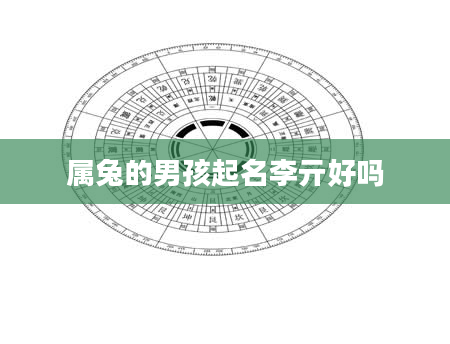 属兔的男孩起名李亓好吗