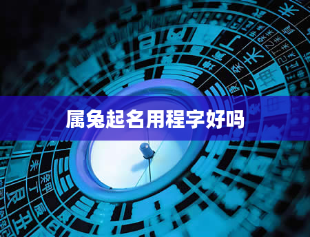 属兔起名用程字好吗