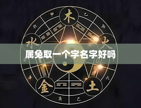 属兔取一个字名字好吗