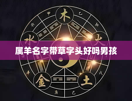 属羊名字带草字头好吗男孩