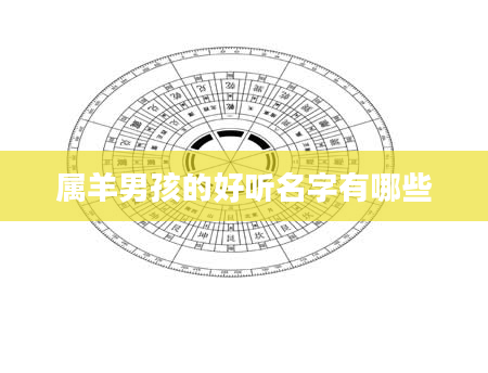 属羊男孩的好听名字有哪些