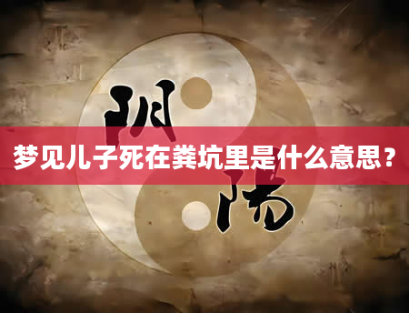 梦见儿子死在粪坑里是什么意思？