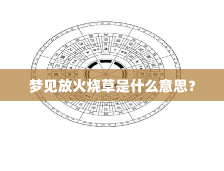 梦见放火烧草是什么意思？