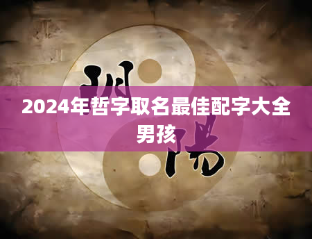 2024年哲字取名最佳配字大全男孩