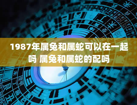 1987年属兔和属蛇可以在一起吗 属兔和属蛇的配吗