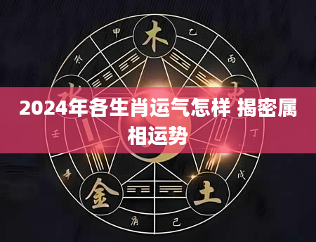 2024年各生肖运气怎样 揭密属相运势