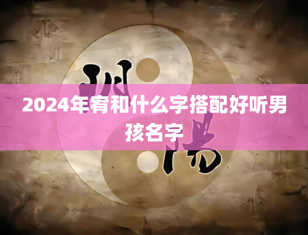 2024年宥和什么字搭配好听男孩名字