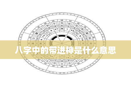 八字中的带进神是什么意思