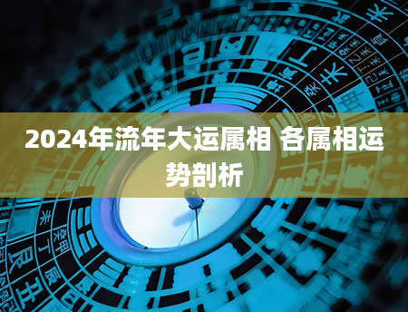 2024年流年大运属相 各属相运势剖析