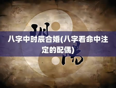 八字中时辰合婚(八字看命中注定的配偶)