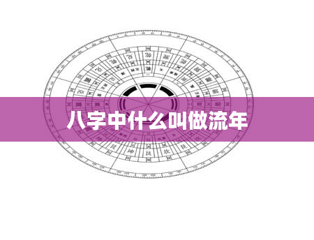 八字中什么叫做流年