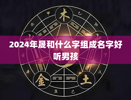 2024年晟和什么字组成名字好听男孩