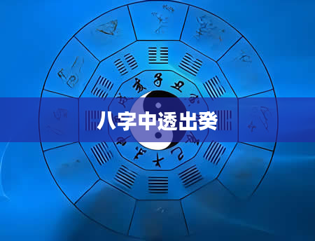 八字中透出癸