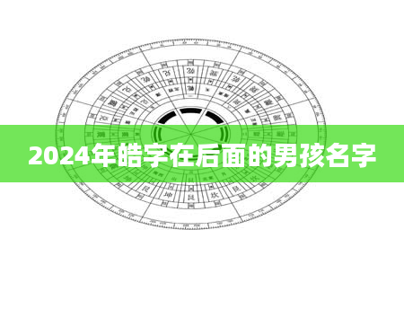 2024年皓字在后面的男孩名字
