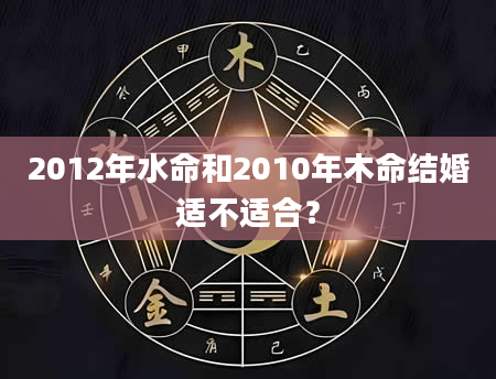 2012年水命和2010年木命结婚适不适合？