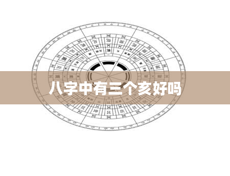 八字中有三个亥好吗
