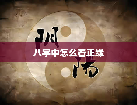 八字中怎么看正缘