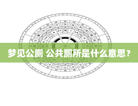 梦见公厕 公共厕所是什么意思？