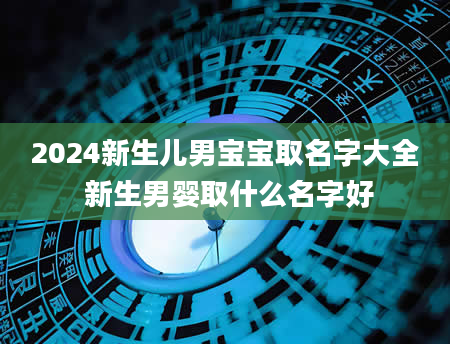 2024新生儿男宝宝取名字大全 新生男婴取什么名字好