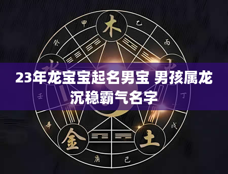 23年龙宝宝起名男宝 男孩属龙沉稳霸气名字
