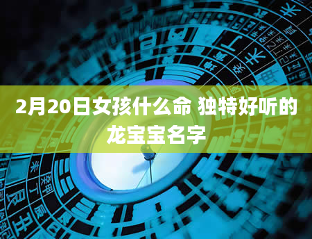 2月20日女孩什么命 独特好听的龙宝宝名字