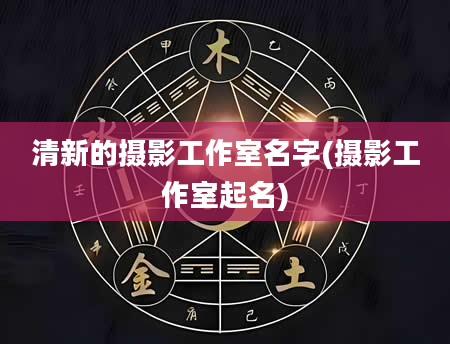 清新的摄影工作室名字(摄影工作室起名)